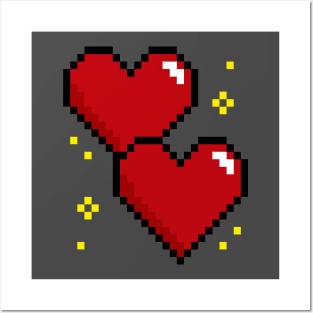 Pixel Hearts Posters and Art